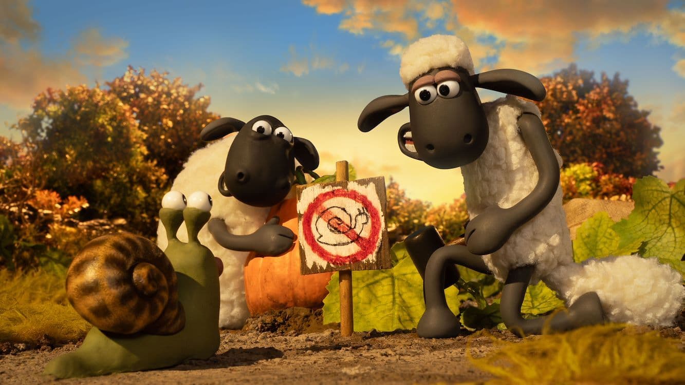 Filmbeeld van Shaun het Schaap op de boerderij