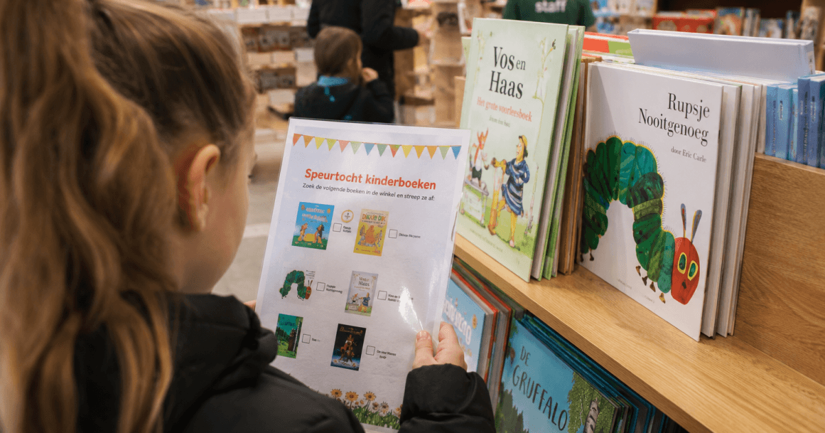Sfeerbeeld bij de boekenspeurtocht van het KinderBoekenHuis Winsum