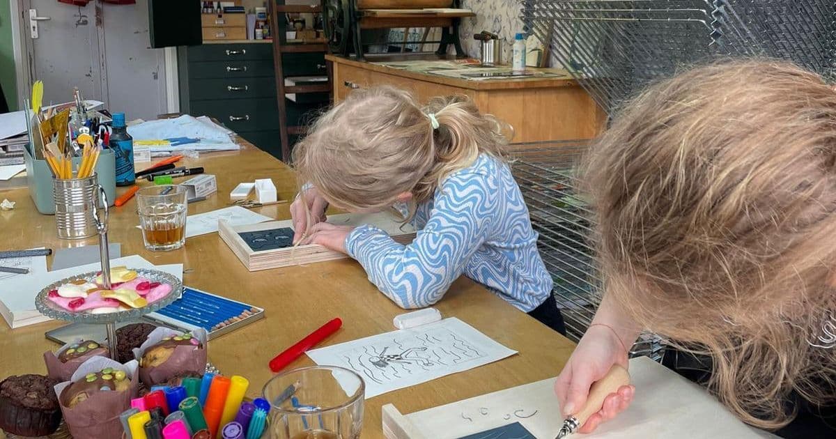 Afbeelding bij Maak je eigen linoprint in Tynaarlo
